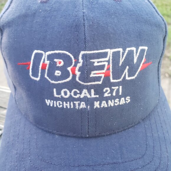 Vintage IBEW Local 271 Wichita KS Blue Hat Cap Strapback Frank‎ Doolittle Co - Picture 6 of 10